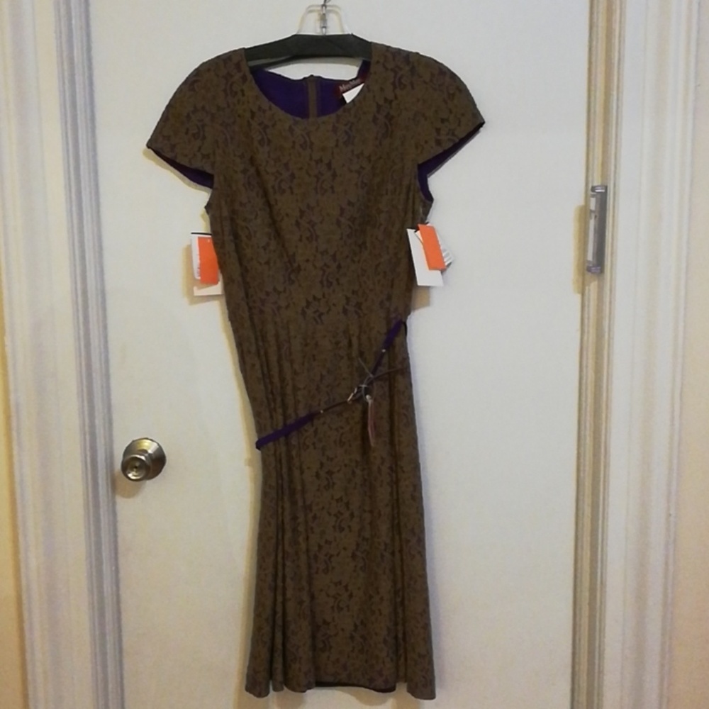 New Khaki Purple women's dress size 8